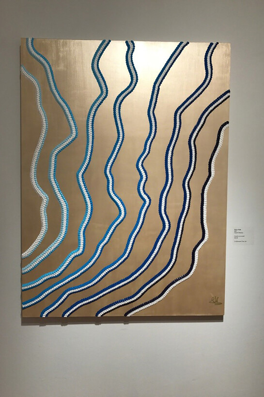 Pick a Path (Gold, blue white). Courtesy of The Coldstream Fine Art