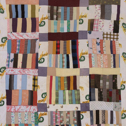 Stacked Bricks quilt
1928

Nettie Young

Cotton and corduroy

82 1/4 x 67 in.

Museum purchase and gift of the Souls Grown Deep Foundation from the William S. Arnett Collection, 2017.167, © Estate of Nettie Young/Artists Rights Society (ARS), New York, Photograph by Stephen Pitkin/Pitkin Studio/Art Resource, NY