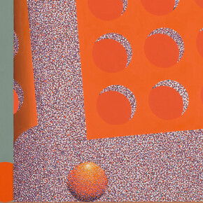 Graham Anderson, The Vagrant's Turn, 2023, oil and acrylic on canvas, 25 ½×27 ½ inches. Courtesy the artist and Klaus von Nichtssagend Gallery