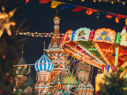 Saint Basil's Cathedral stands proudly in the Red Square of Moscow, its colourful onion domes and intricate architecture a timeless symbol of Russia's rich cultural and religious heritage