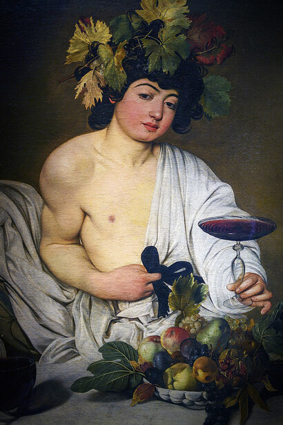 Caravaggio, "Bacco". Una proiezione della sua omosessualità e dei suoi clienti