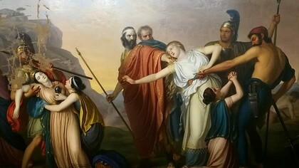 Antígona condenada a muerte por Creonte, 1845, Giuseppe Diotti