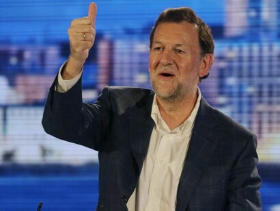 Mariano Rajoy tras la agresión sufrida en campaña