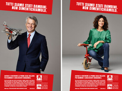 La campagna pubblicitaria della 'Casa sollievo bimbi' di VIDAS