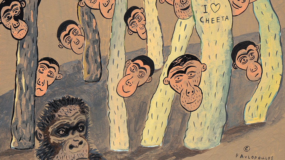 Tassos Pavlopoulos, The Wall Street (detail), 2012, acrylic on cardboard, 51 x 40 cm, Courtesy the artist and Kalfayan Galleries, Athens - Thessaloniki