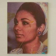 Farhad Ahrarnia -Farah Diba (2007), digital print on cotton+embroideries