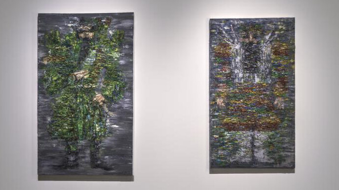 Roshanak Aminelahi, Exhibition view. Courtesy of Ayyam Gallery