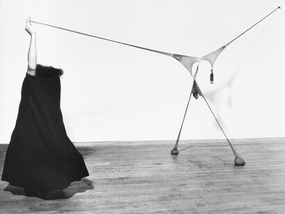 Senga Nengudi, Studio performance with R.S.V.P. (detail), 1976. Courtesy of Sprüth Magers and Thomas Erben Gallery, New York. Photo by Ken Peterson