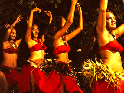 French Polynesian dancing is a display of their culture and love of dancing, Bora Bora