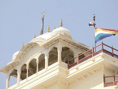 Teto do Palácio da Cidade de Jaipur, Índia