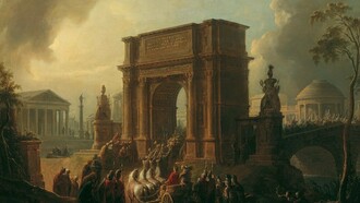 Vinzenz Fischer (1729-1810), Processione trionfale attraverso l’Arco di Tito, 1791