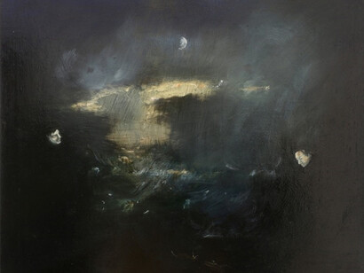 Pippa Gatty, The Wreakers, 2015, oil on linen on plywood, 37 x 45 cm