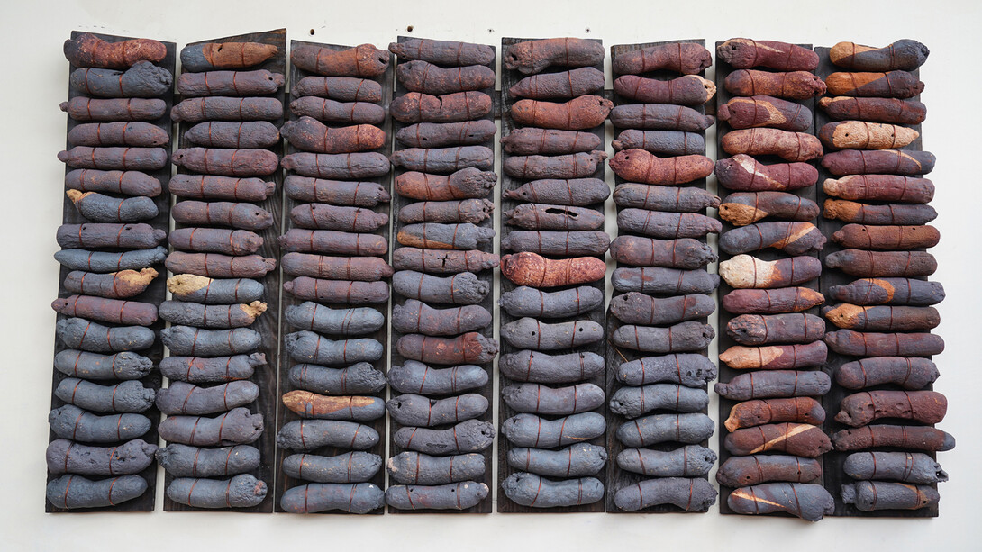 Ozioma Onuzulike, Harvest and Scorched Earth, 2023. Courtesy the artist and Marc Straus, NYC