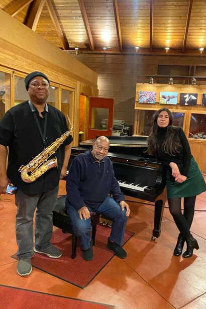Patty Lomuscio, Kenny Barron e Vince Herring nel Rudy Van Gelder studio, New Jersey, Stati Uniti