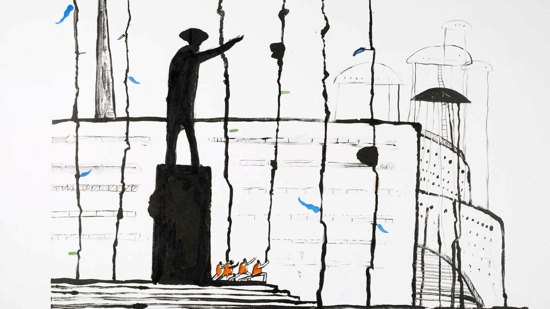 Destroying factories, orange migrants, Gluklya (Natalya Pershina-Yakimanskaya), 2012, Russia. Museum no. E.452-2015. © Natalya Pershina-Yakimanskaya