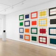 Flavin, Judd, McCracken, Ryman, Sandback, exhibition view. Courtesy of David Zwirner Gallery
