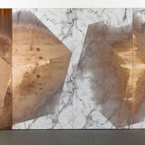 Michael DeLucia, Crop Circles, 2013, high pressure laminate and wood, 96 x 192 inches