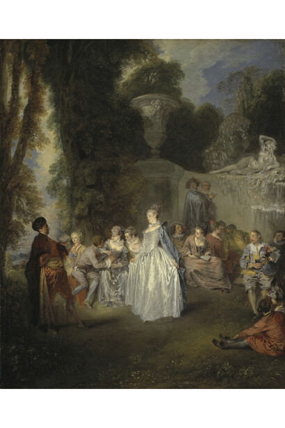 Jean-Antoine Watteau Fêtes Venitiennes, 1718–19 22 x 18 inches, NG 439 © Trustees of the National Galleries of Scotland