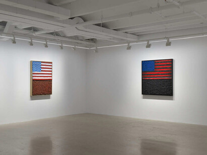 Vaughn Spann, All) Americans, exhibition view. Courtesy of Almine Rech Gallery