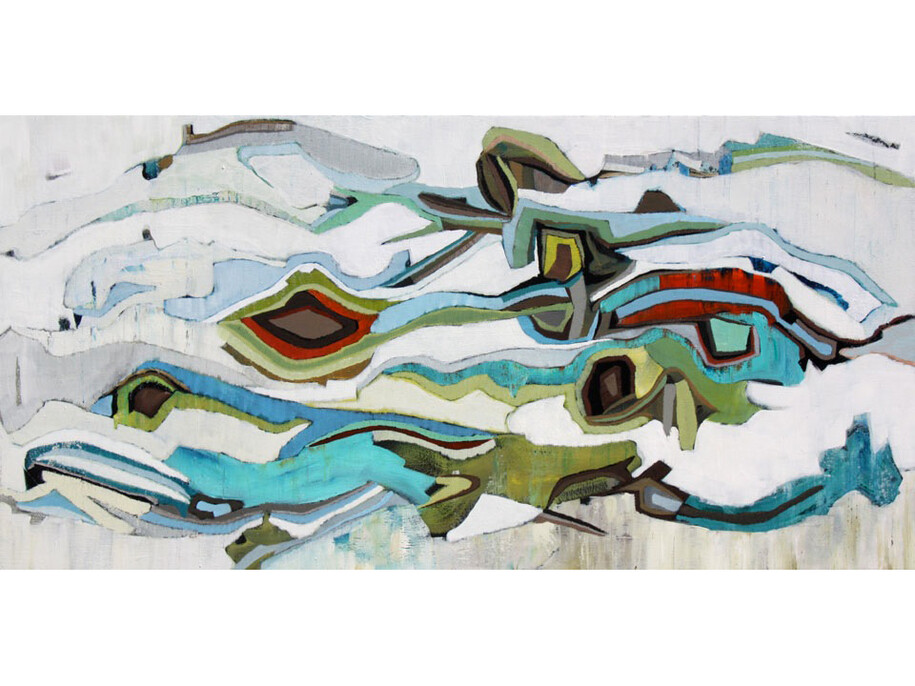 Chase Langford, Cypress Point (2014), Oil on canvas, 24 x 48 inches