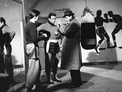 Una scena di "Rocco e i suoi fratelli" nella Palestra Visconti