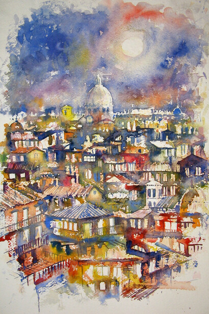 Notte a Roma, 2008, 30x50