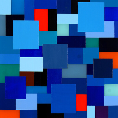 Marco Casentini, Trouble, 2017, acrilico su perspex su legno, cm 45x45, foto Luigi Di Giovine, Verona