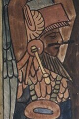 Octavio Medellín, ilustración a partir de los relieves hallados en Yucatán, México, 1938