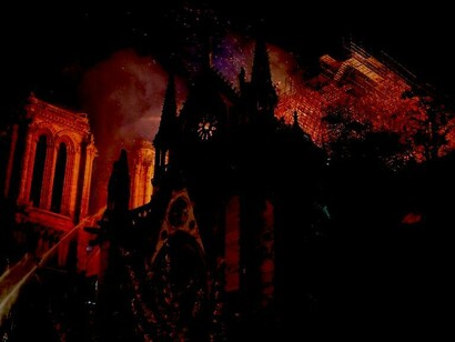Notre Dame en llamas