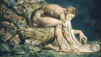 "Newton", pluma, tinta y acuarelas, William Blake, 1795