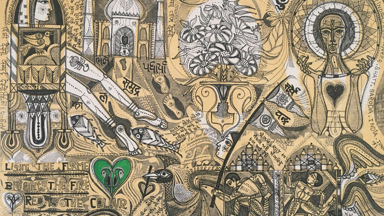 Jyoti Bhatt, Reminiscence (1972), 2021. Courtesy of Latitude 28