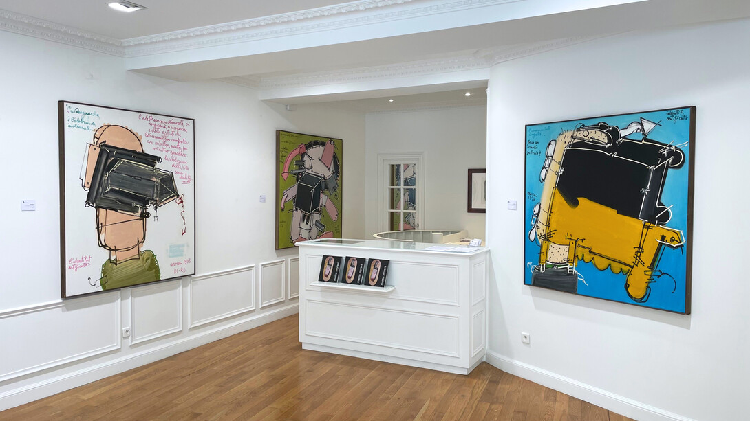 Mattia Moreni, Un altro guardare, vista della mostra. Cortesia di Galleria d’Arte Maggiore