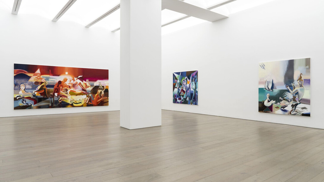 Katherina Olschbaur, I spend all day waiting for the night, exhibition view. Courtesy of Perrotin