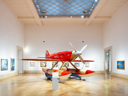 Varios artistas, La época del Futurismo, vista de exhibición. Cortesía de la Galleria Nazionale d’Arte Moderna e Contemporanea