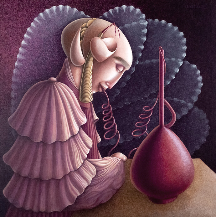 Angelo esattore 2014,acrilico su tela, 70x70 cm