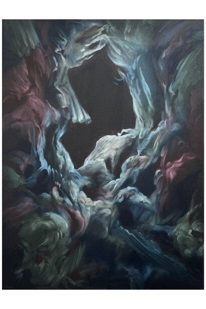 Emma Richardson, Predator, 2023, oil on canvas, 40x30 cm. Courtesy the artist and Liminal Gallery
