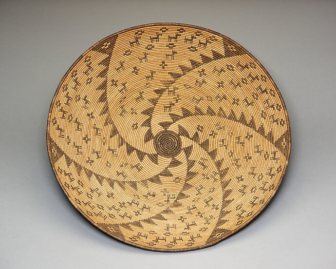 Western Apache
Salt River Canyon, Arizona, United States
Ceremonial Basket with Spiral Design, c. 1910
