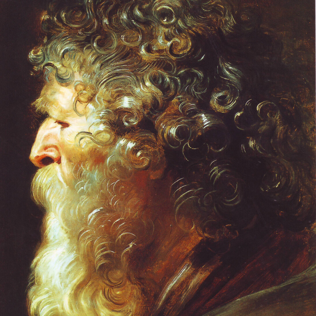 Pietro Paolo Rubens, Profilo di vecchio (Gaspare), dettaglio, olio su tavola, 50,8 x 41,3 cm. Roma, Galleria Nazionale d’Arte Antica, Palazzo Corsini, inv. 343 