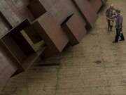 Antony Gormley - Vessel, 2012, Cor-Ten in acciaio, viti in acciaio M16 svasata, 370 x 2200 x 480 cm