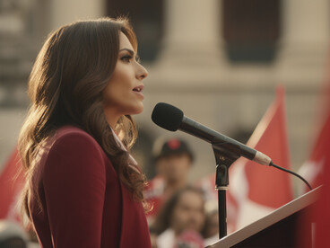 A young woman symbolizes how a great leader can usher in an era of growth and knowledge as opposed to one clouded with fear