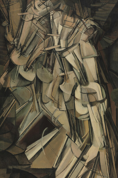 Marcel Duchamp, Nude descending a staircase (No. 2) (detail), 1912. Courtesy of the Philadelphia Museum of Art
