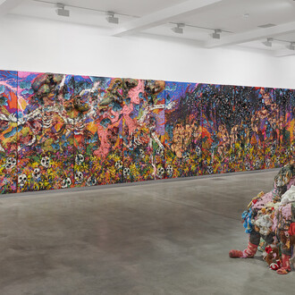 Hyon Gyon, installation view at Parasol unit, London, 2019. Photograph by Benjamin Westoby. Courtesy of Parasol unit foundation for contemporary art.
 