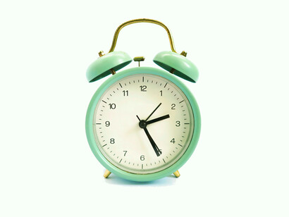 The alarm rang and we must wake up