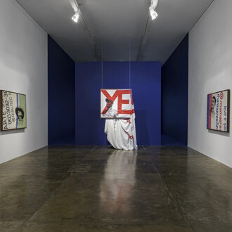 Jonathas de Andrade, Permanência relâmpago [Permanent lightning strike], exhibition view. Courtesy of Nara Roesler Gallery