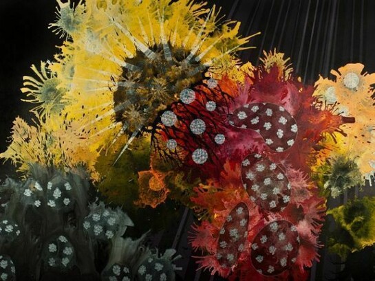 Ecosystem Depending on Itself, 2013, Acrylic on canvas, 75"x 54"