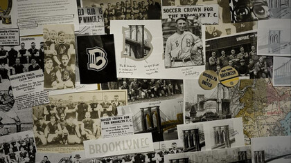 A collage of historic Brooklyn F.C.'s beginnings