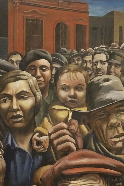 Antonio Berni, Demonstration (1934, detail)