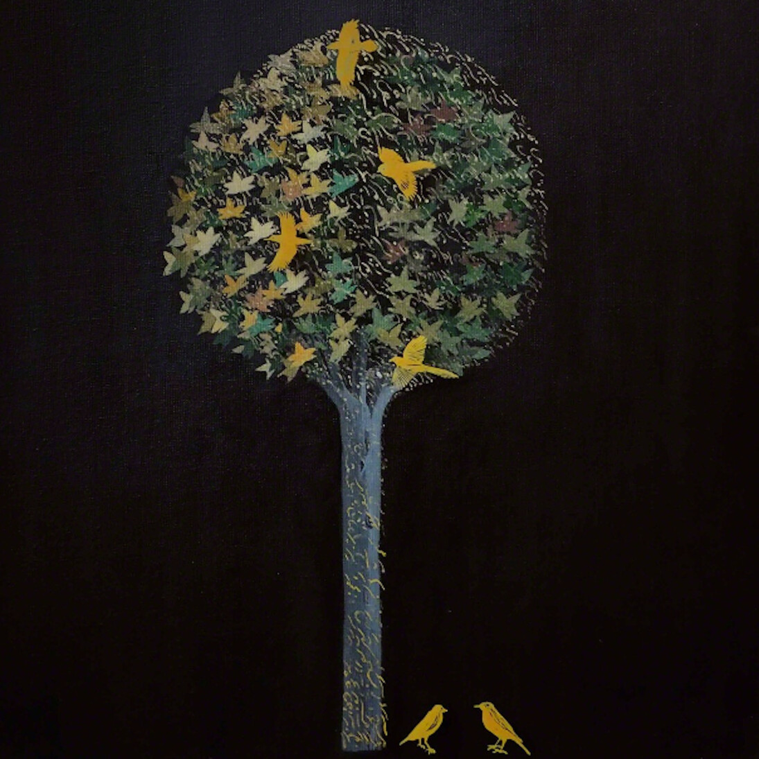 Katayoun Rouhi, Language des oiseaux "L'Unicite", 2014.  Courtesy of Janet Rady Fine Art