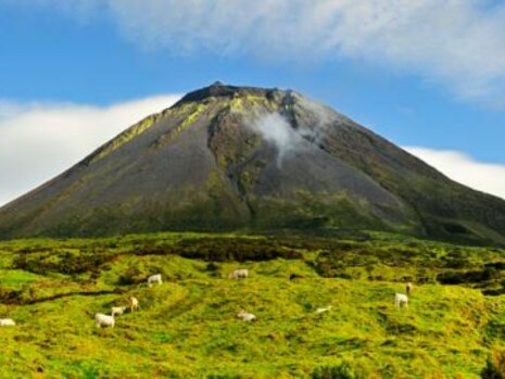 Vista da montanha do Pico, Açores, Portugal