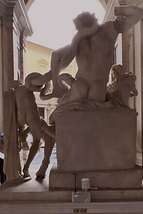 Detalis from Laocoön sculpture 1st century A.D. Inv. No. 1059. Rome, Vatican Museums, Pio-Clementine Museum, Vatican, Italy